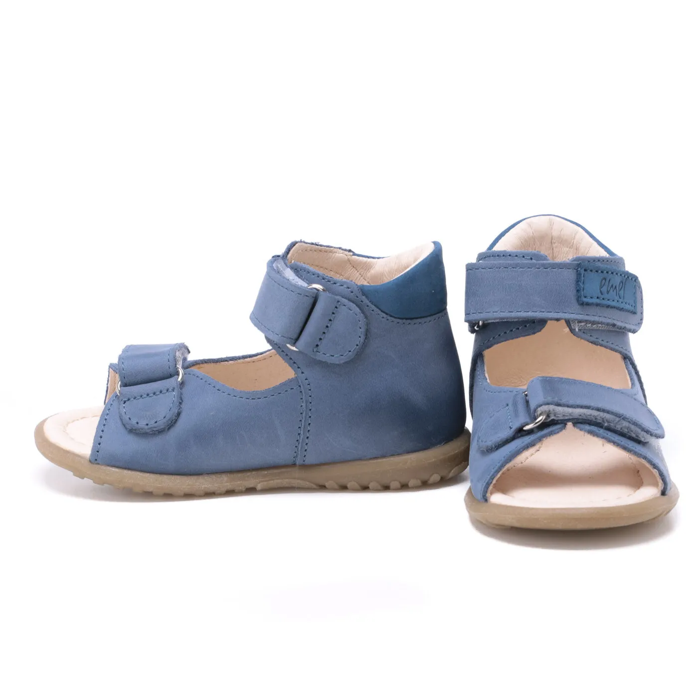 (2424-5) Emel blue velcro Sandals