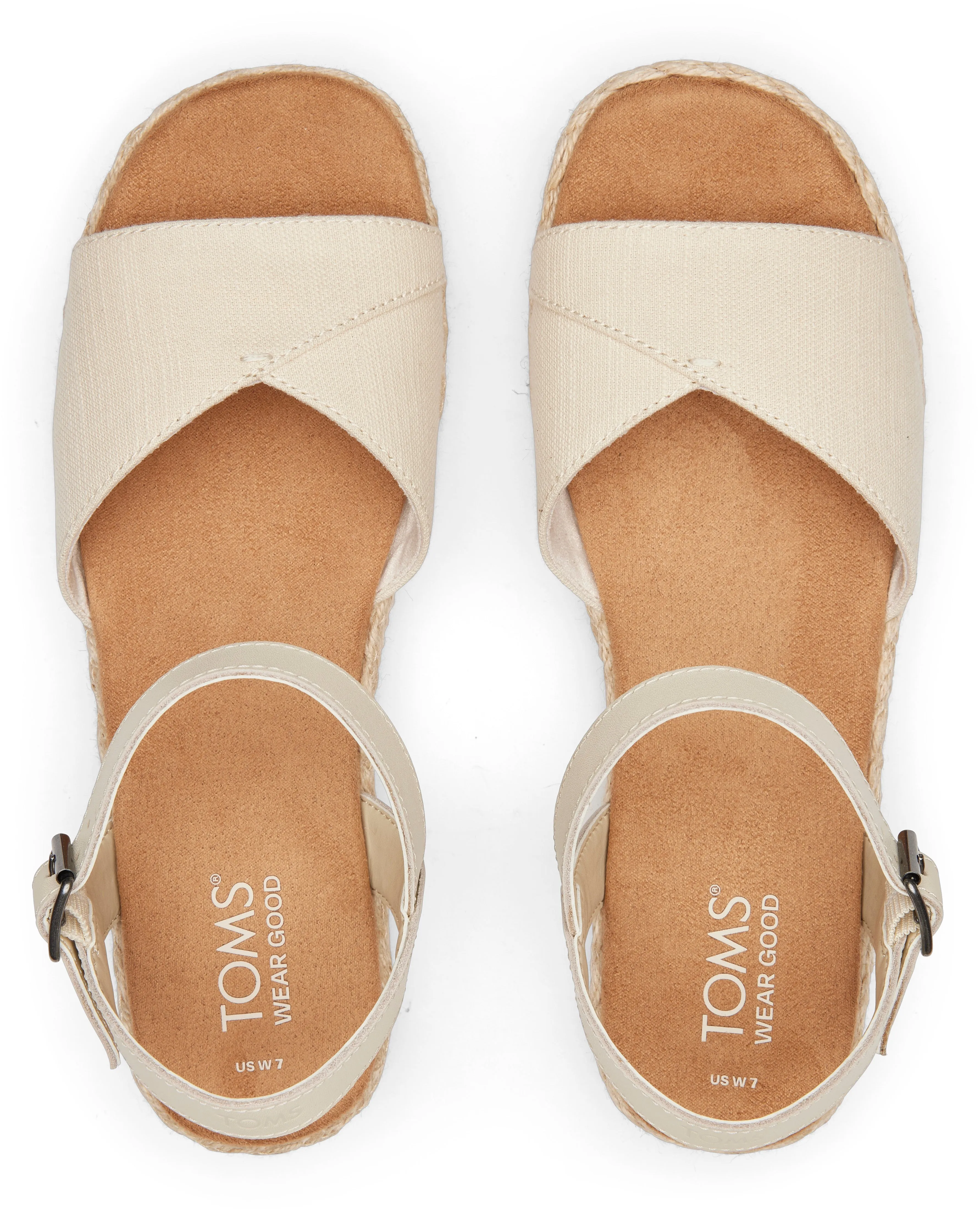 Abby Espadrille Sandal - Natural Slubby Woven/Leather