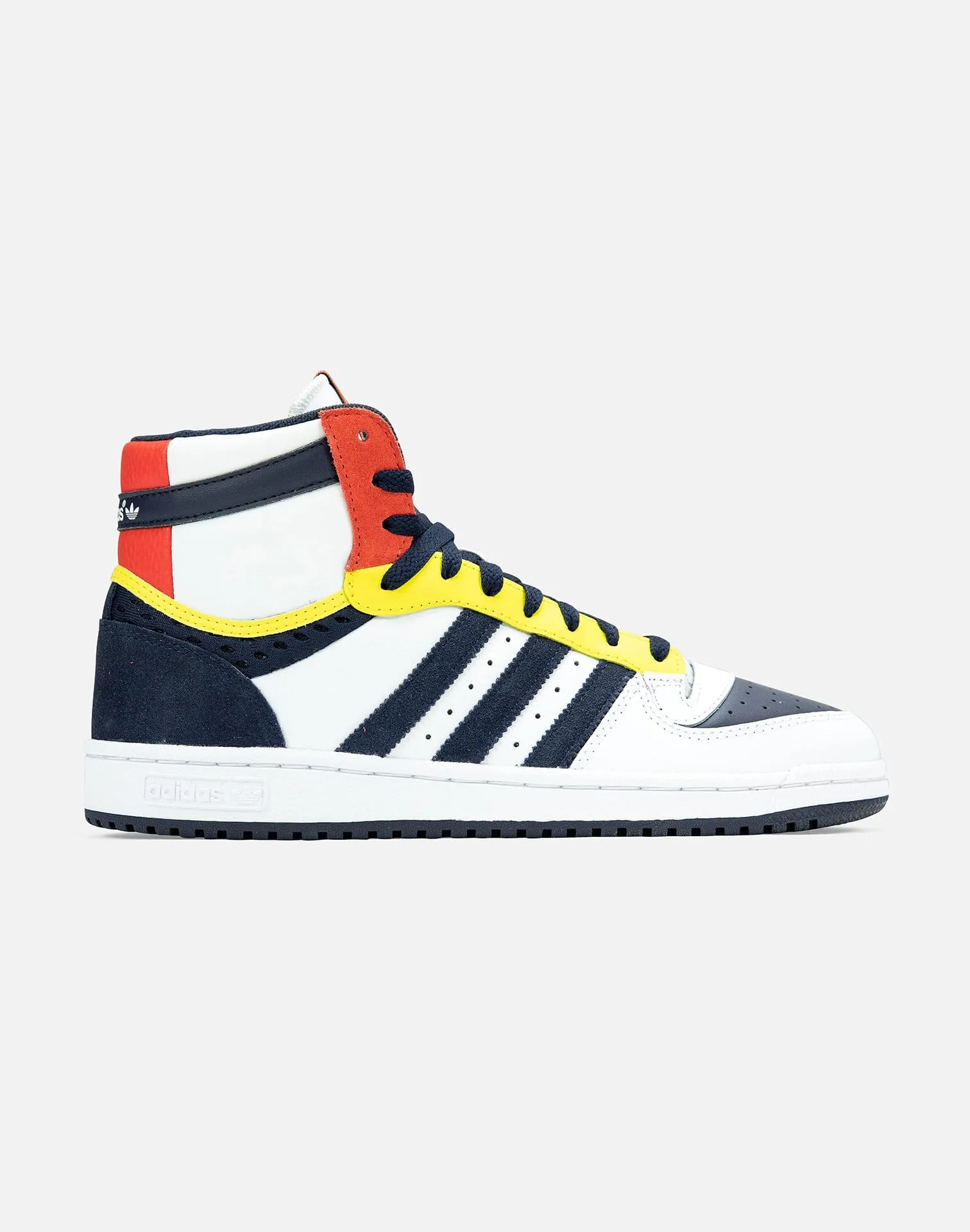 Adidas Men's Top Ten RB Hi Shoes - White / Navy / Red / Yellow