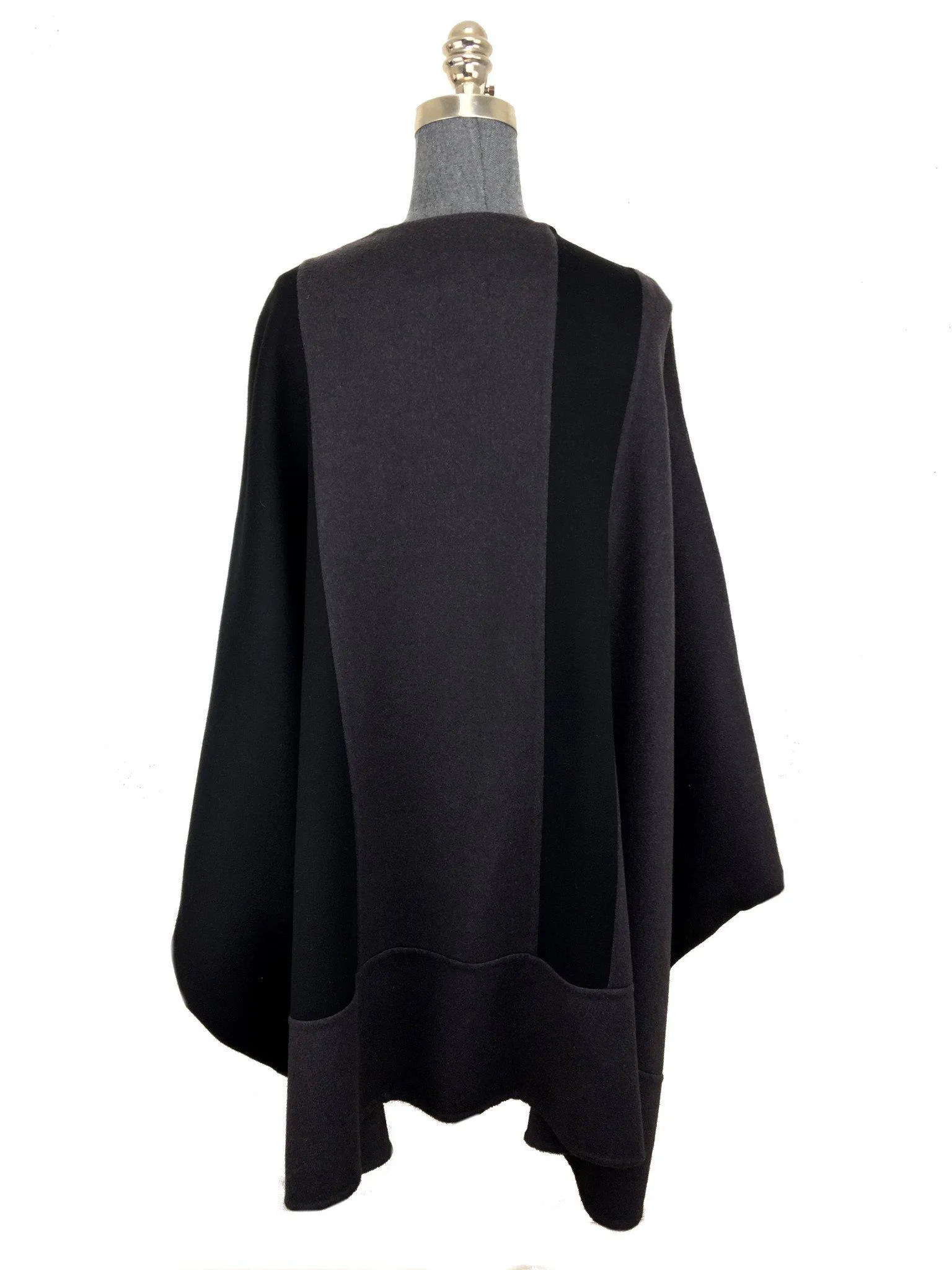 Akris Cashmere Colorblock Cape Jacket Size L