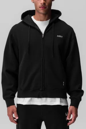 ASRV Tech Essential™ Distressed Full Zip Hoodie - Black