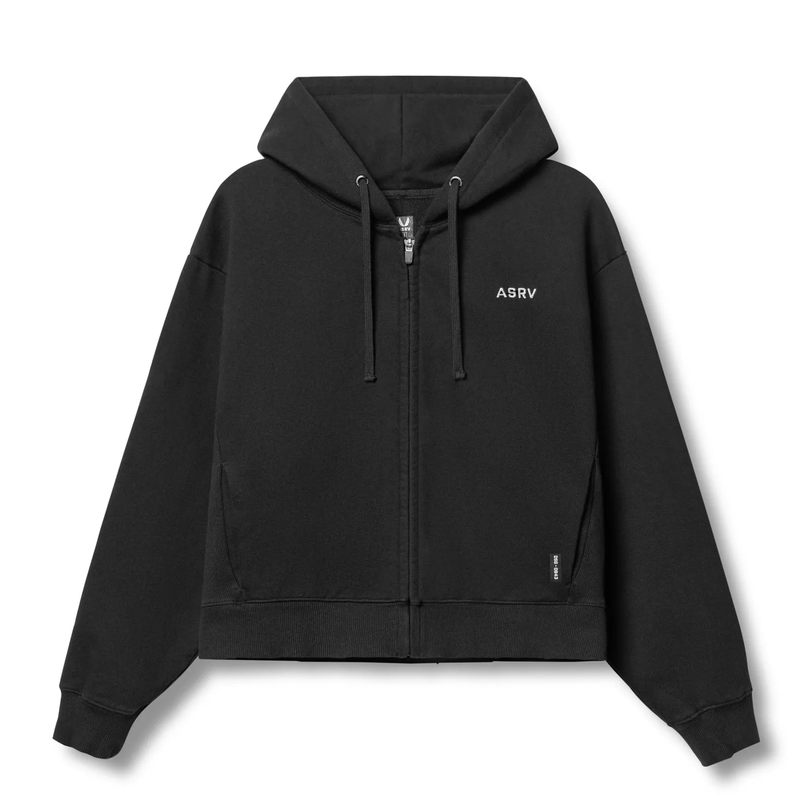 ASRV Tech Essential™ Distressed Full Zip Hoodie - Black