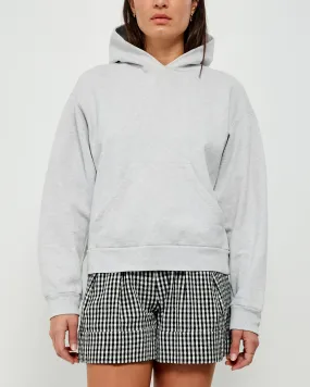 Balenciaga Grey Cotton Pink Logo Hoodie - 10Y