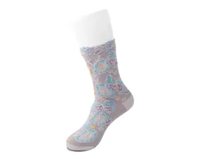 Beige Floral Sock