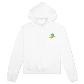 Brush Arrow Slim Hoodie - White/Multi