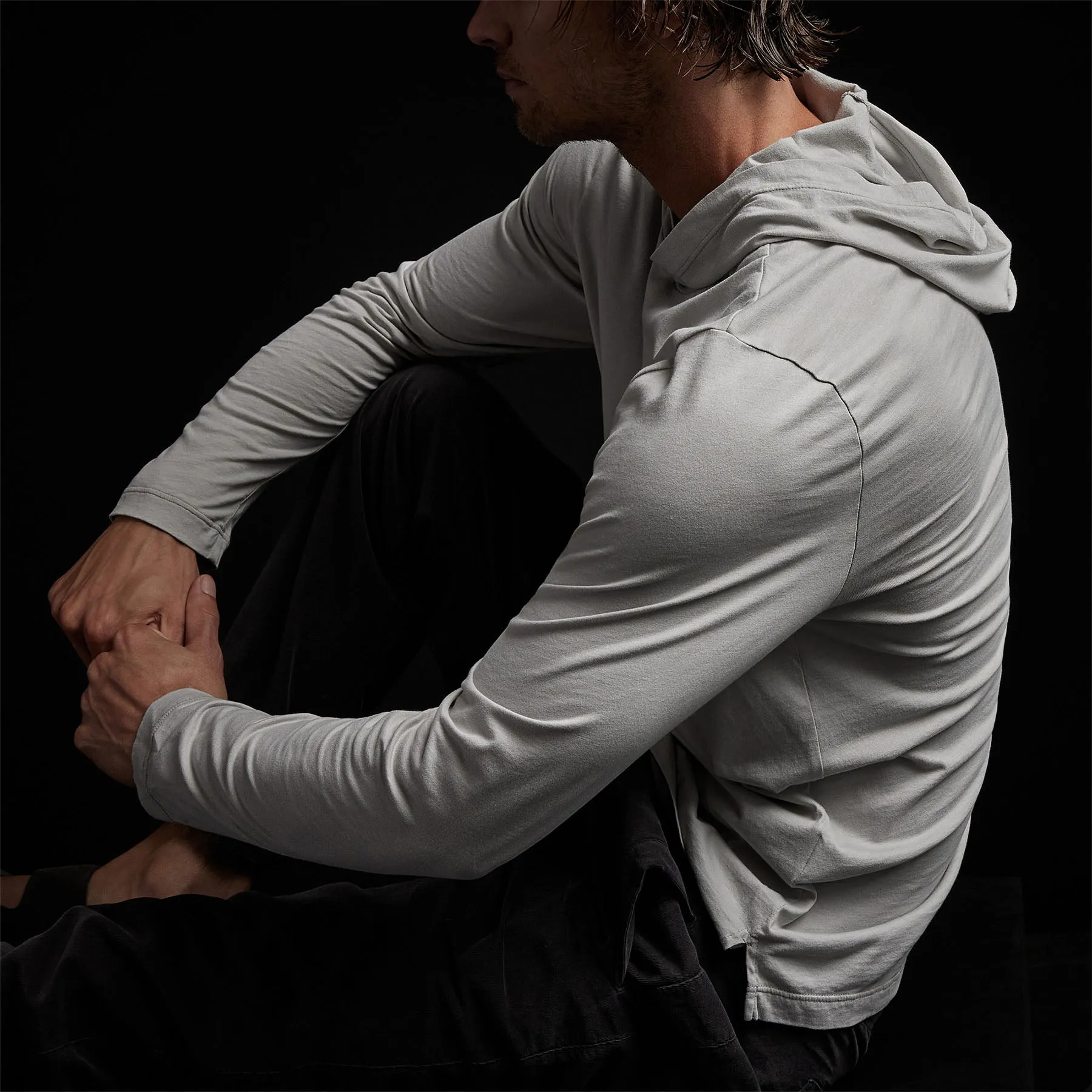 Brushed Jersey Hoodie - Aluminum