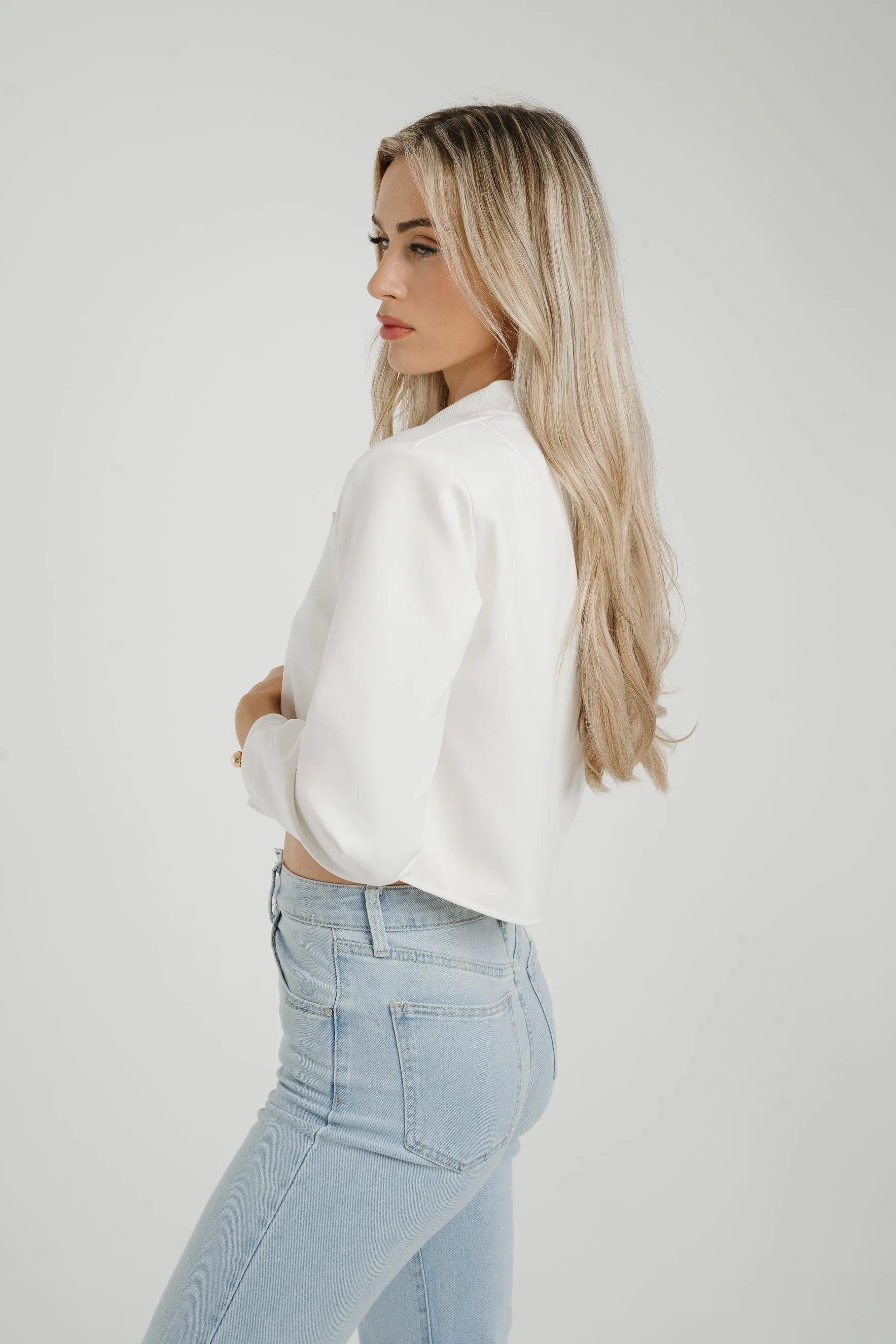 Caitlyn Bomber Jacket In White