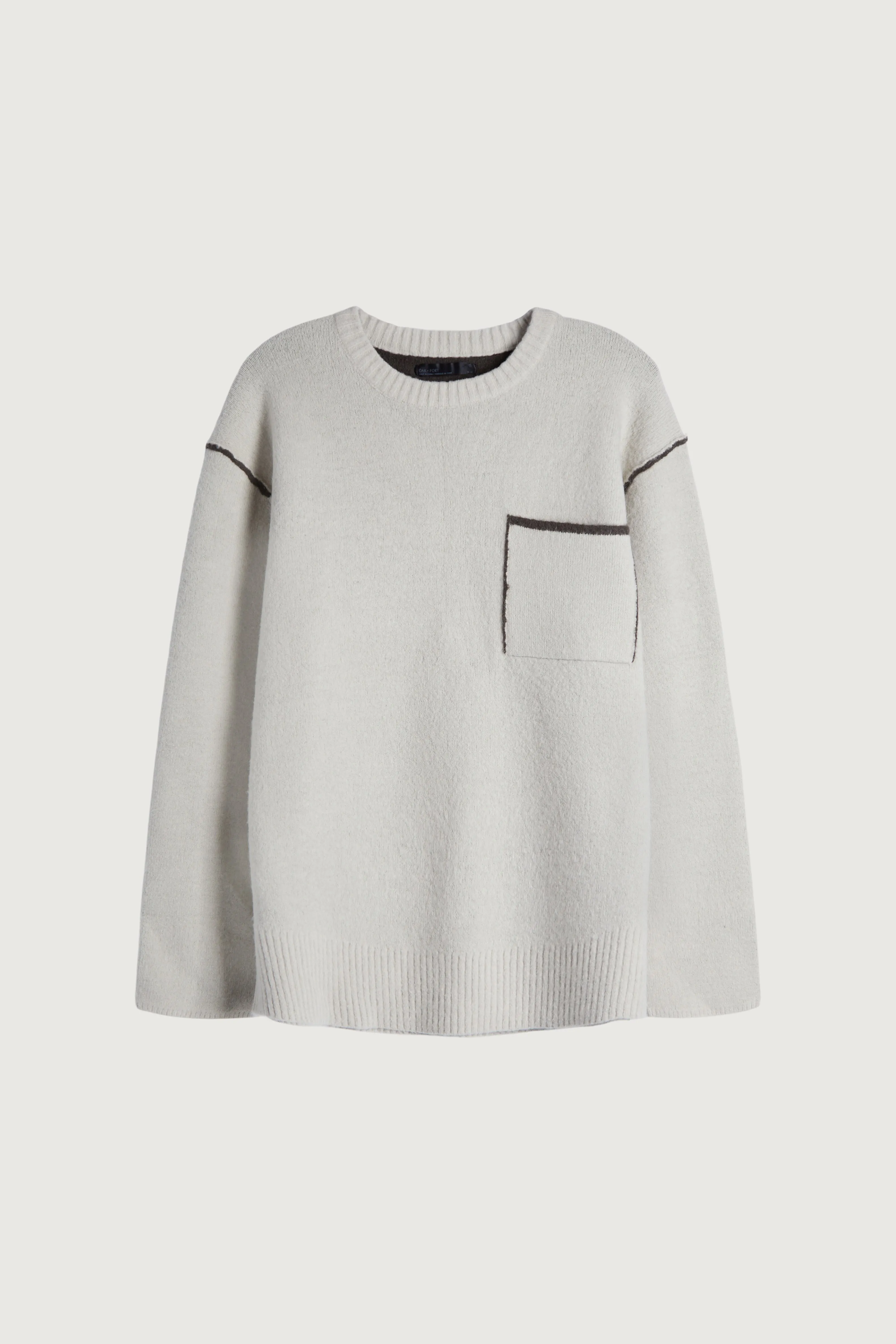 CONTRAST TRIM SWEATER