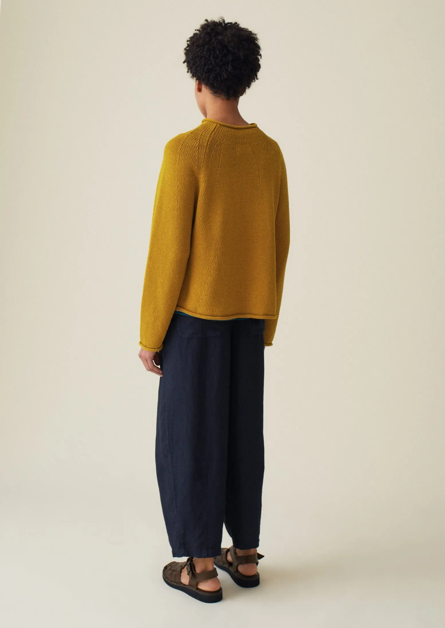 Cotton Linen Easy Sweater | Butternut