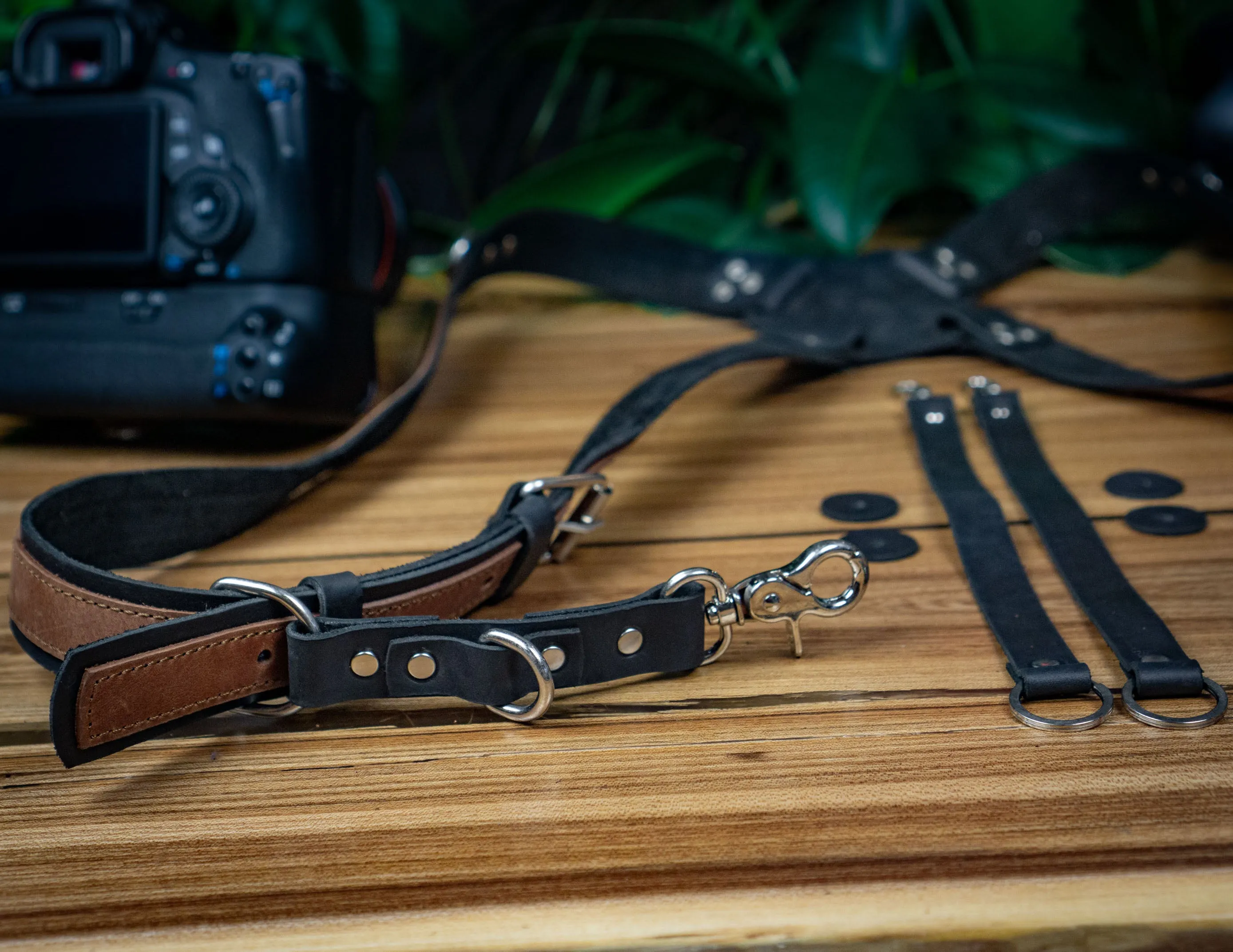 CUSTOM LEATHER CAMERA HARNESS | Dual camera straps | Personalized