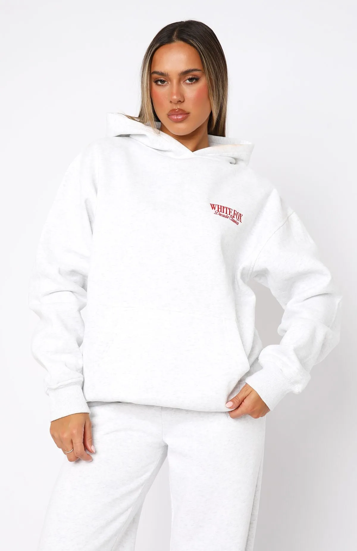 Decade Classics Essential Oversized Hoodie Grey Marle