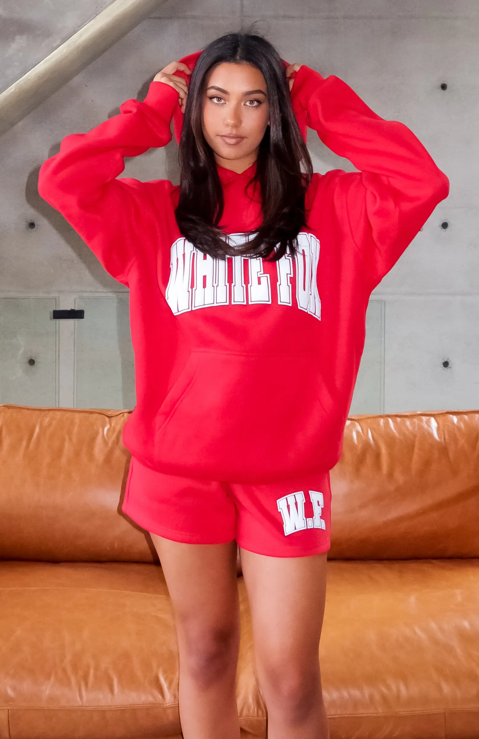 Decade Classics Varsity Oversized Hoodie Red