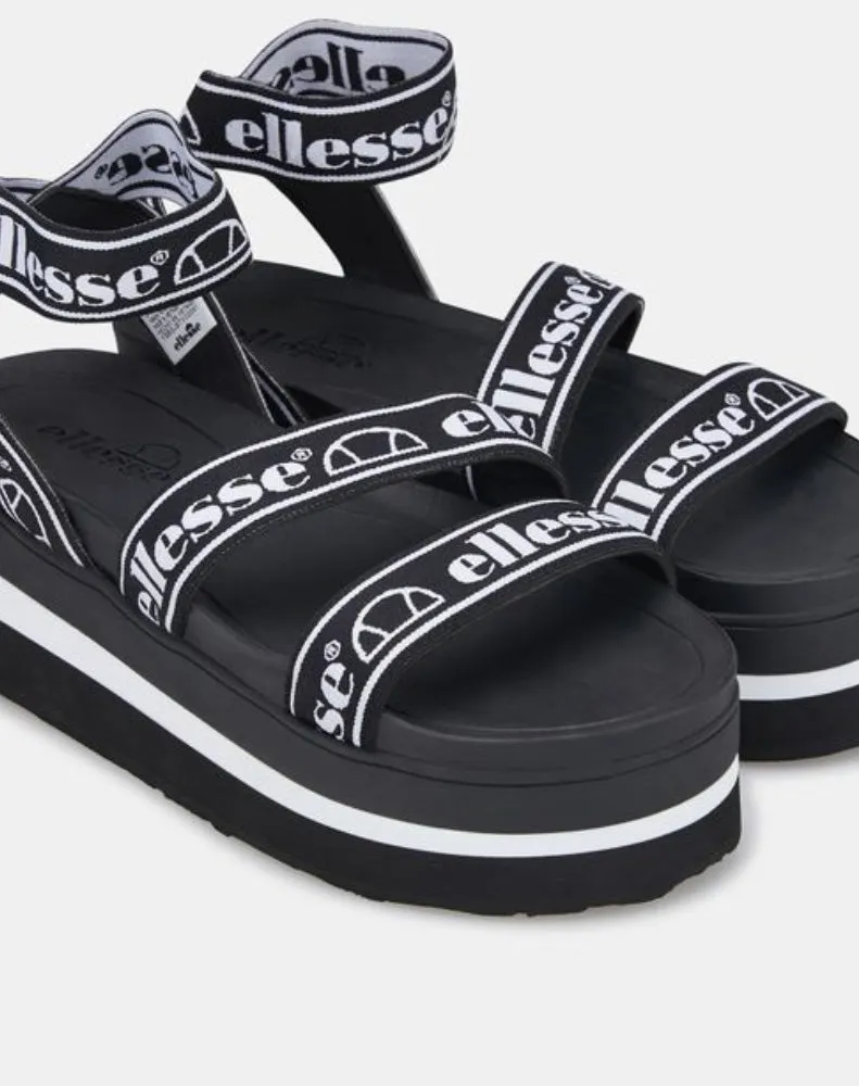 ELINA TEXT SANDAL BLACK / WHITE