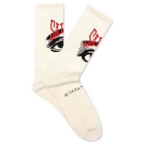 Eye Socks - Ecru