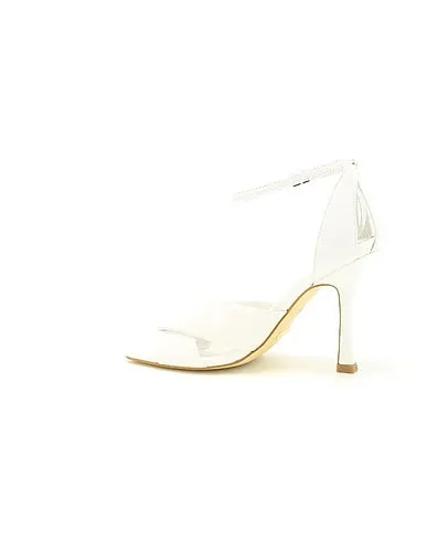 GUESS White Funnel Heel Sandal