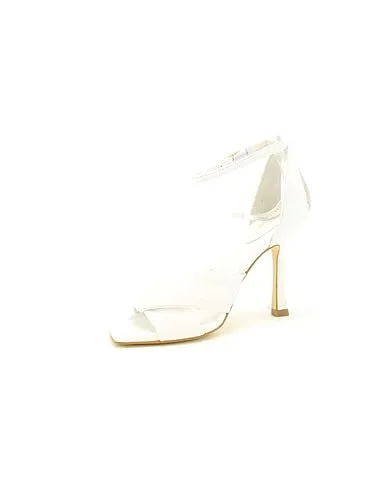 GUESS White Funnel Heel Sandal