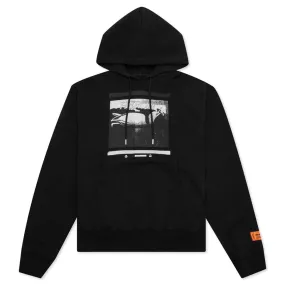 Heron Misprinted Heron Hoodie - Black/Black