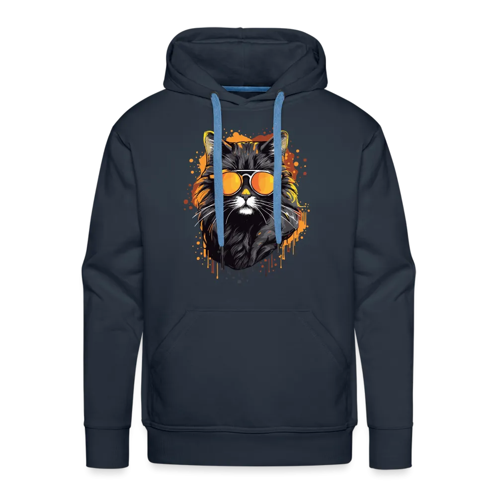 Herren Hoodie mit Katzenmotiv "Cool Cat"