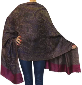 Indian Womens Shawls Paisley Wool Scarf Fashion Gift (84 x 30 inches)