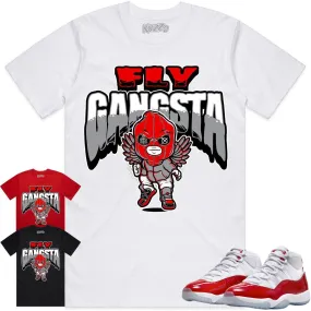 Jordan 11 Cherry 11s Shirt to Match - RED FLY GANGSTA