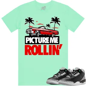 Jordan 3 Green Glow 3s Shirt to Match - RED PMR