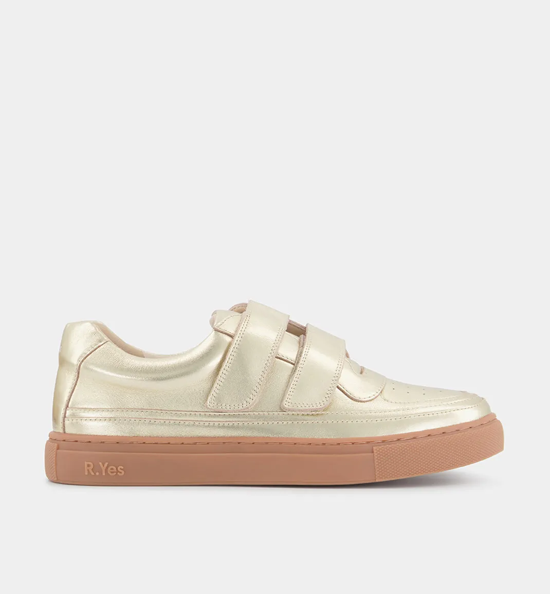 Journey 3.0 - Velcro Trainer Gold Leather