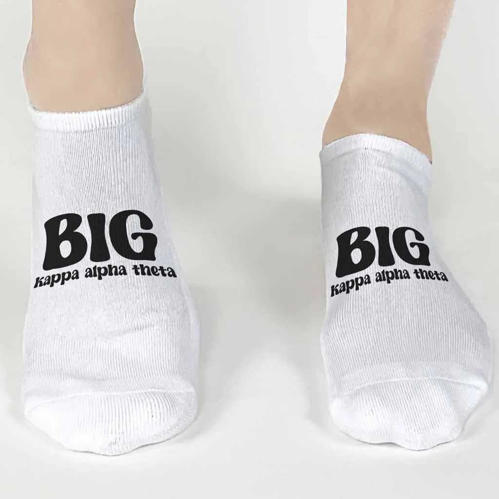 Kappa Alpha Theta No Show Socks for Bigs and Littles