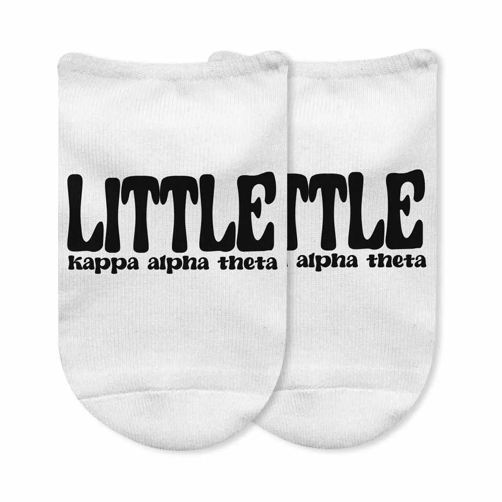 Kappa Alpha Theta No Show Socks for Bigs and Littles