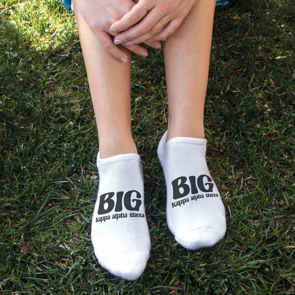 Kappa Alpha Theta No Show Socks for Bigs and Littles