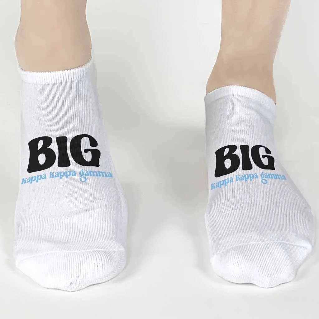 Kappa Kappa Gamma No Show Socks for Bigs and Littles