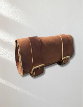 Leather Travel Pouch -  Hunter Brown