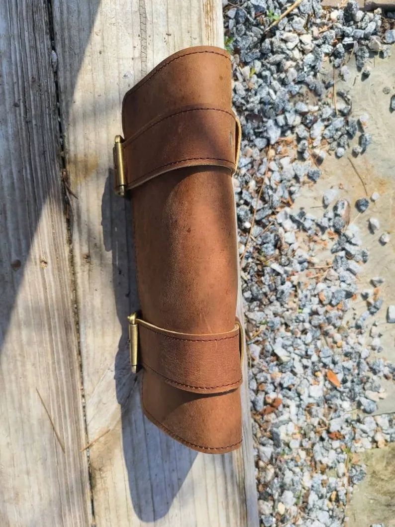 Leather Travel Pouch -  Hunter Brown