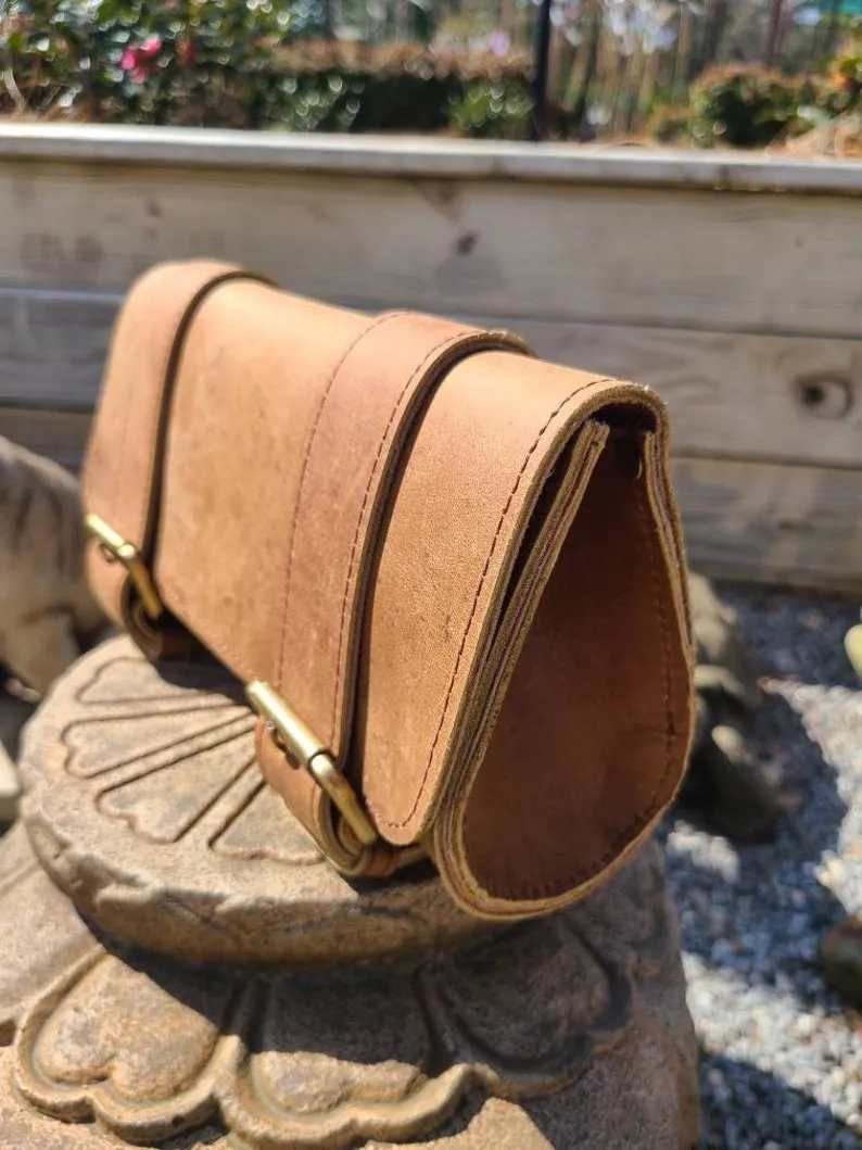 Leather Travel Pouch -  Hunter Brown