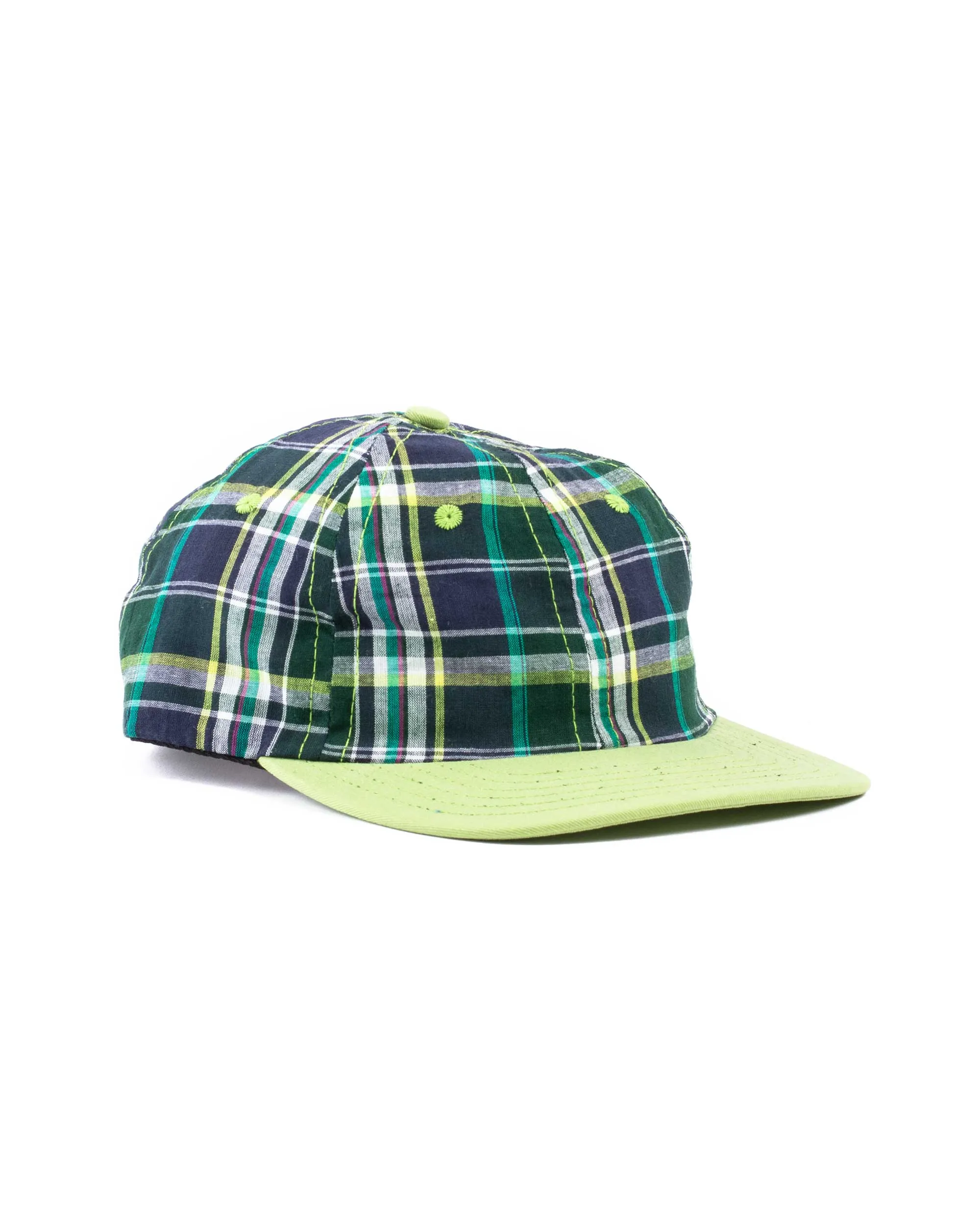 Lite Year Madras 6 Panel Cap Green