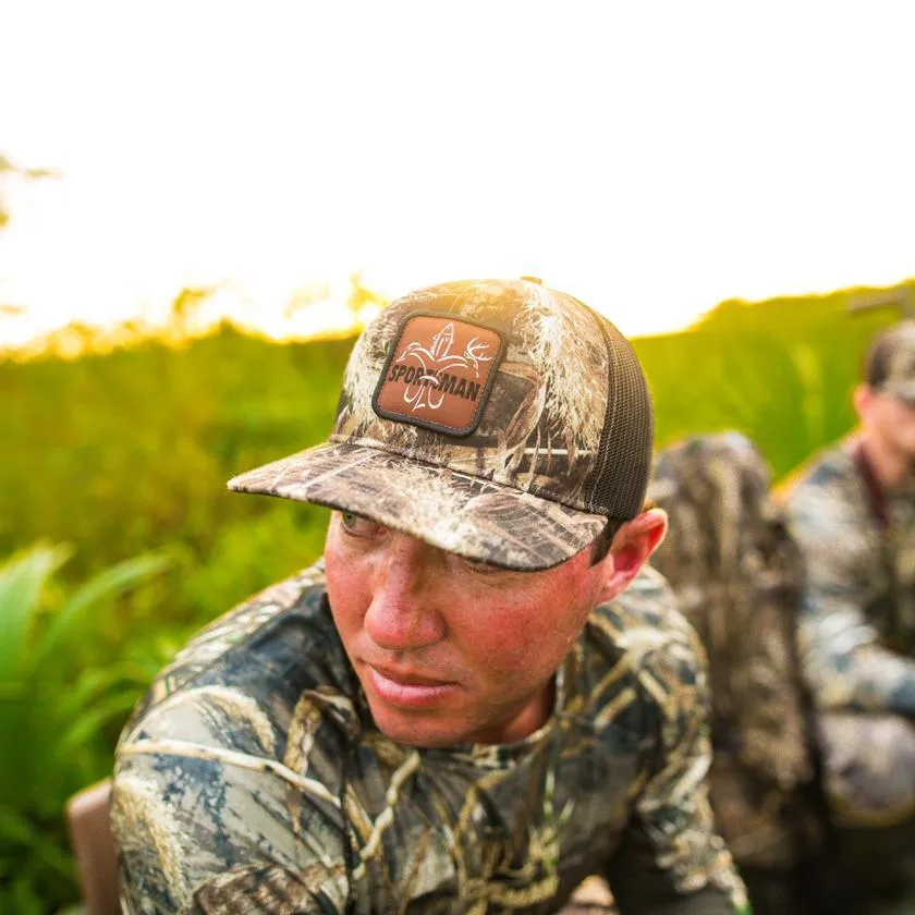 Logo Patch Snapback Camo Hunting Hat