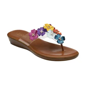 Lotus Brittany Multi Floral Mule Sandal