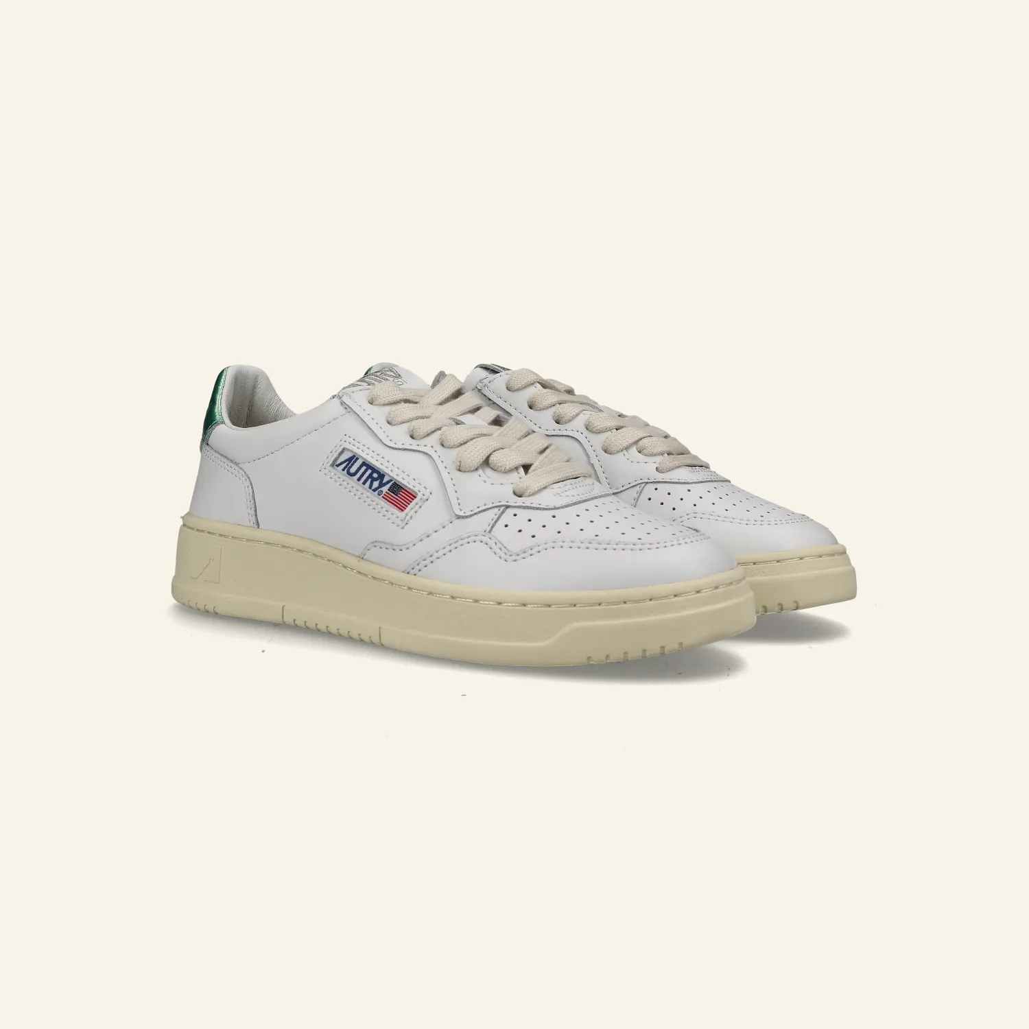 LOW SNEAKER 80's LL62 I  White/Past Green