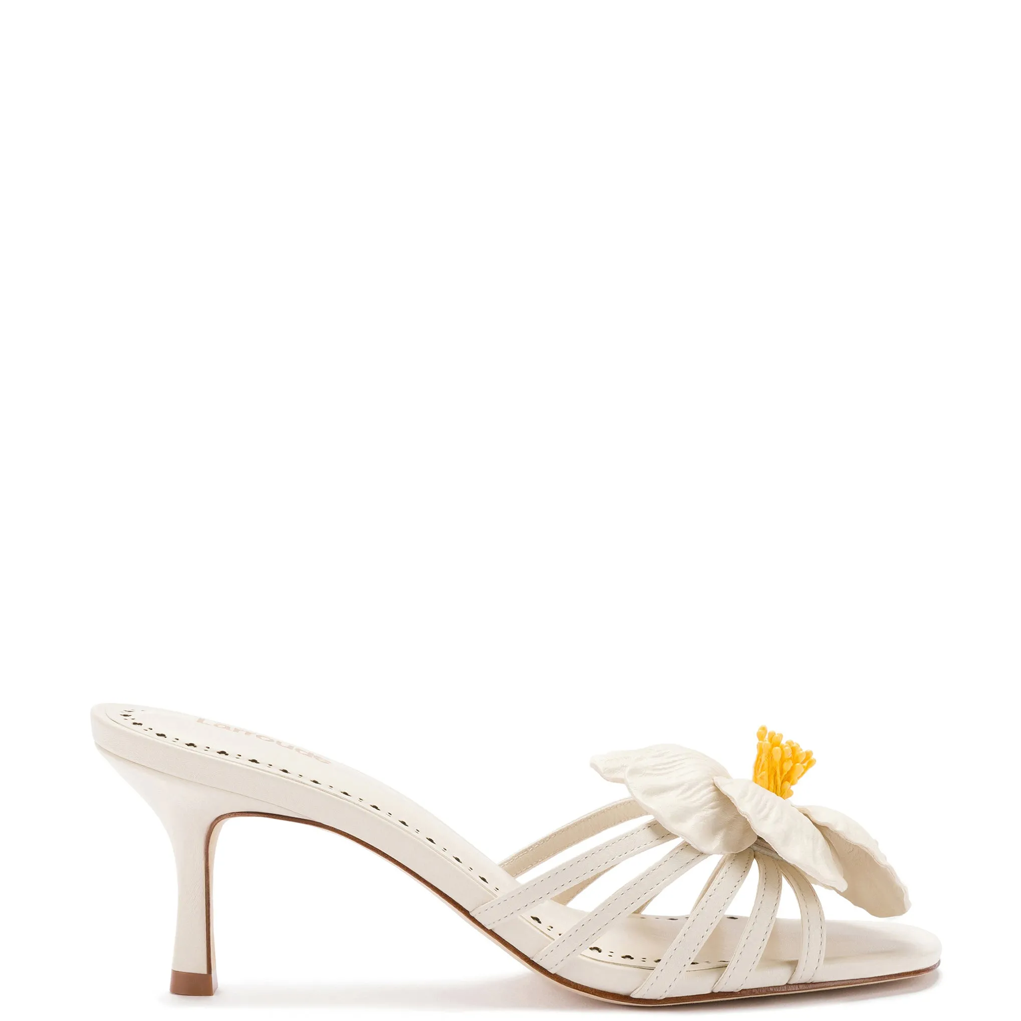 Magnolia Mule In Ivory Leather