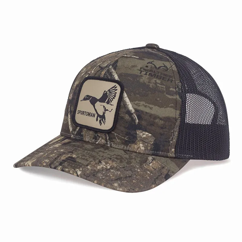 Mallard Patch Camo Hunting Snapback Hat - Realtree Original