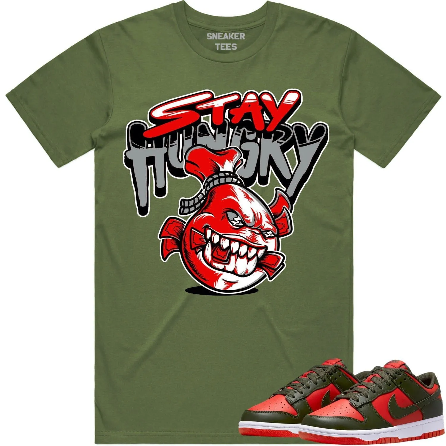 Mystic Red Dunks Shirt to Match - RED STAY HUNGRY