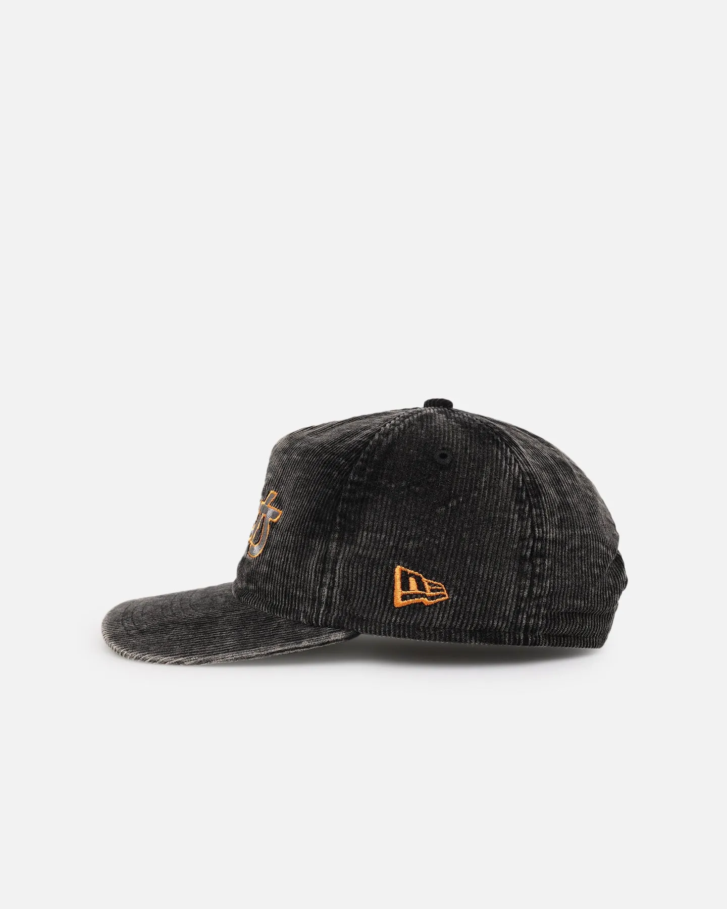 New Era GWS Giants 'Washed Corduroy' Pre-Curved Golfer Snapback Black/Kelly Green