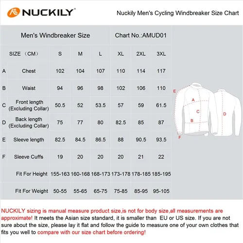 Nuckily MJ004 Long Sleeve Cycling Rain/Wind Protector Jersey