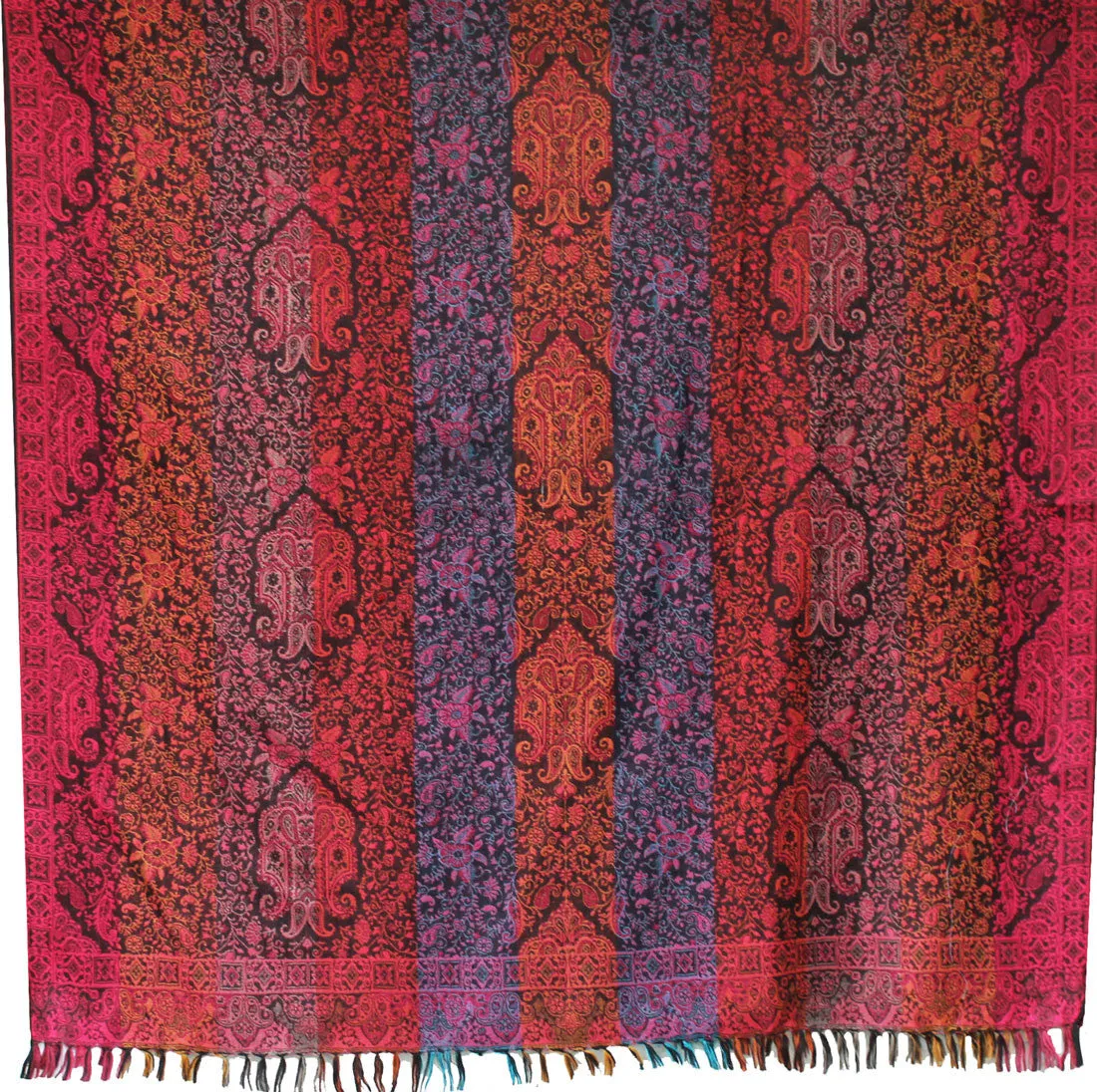 Paisley Indian Scarves Wraps Womens Wool Shawl (82 x 42 inches)