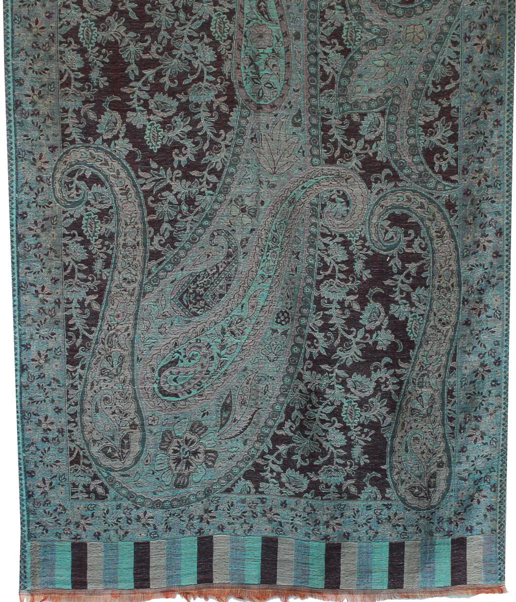 Paisley Scarf Wraps Wool Womens Indian Clothes (84 x 30 inches)