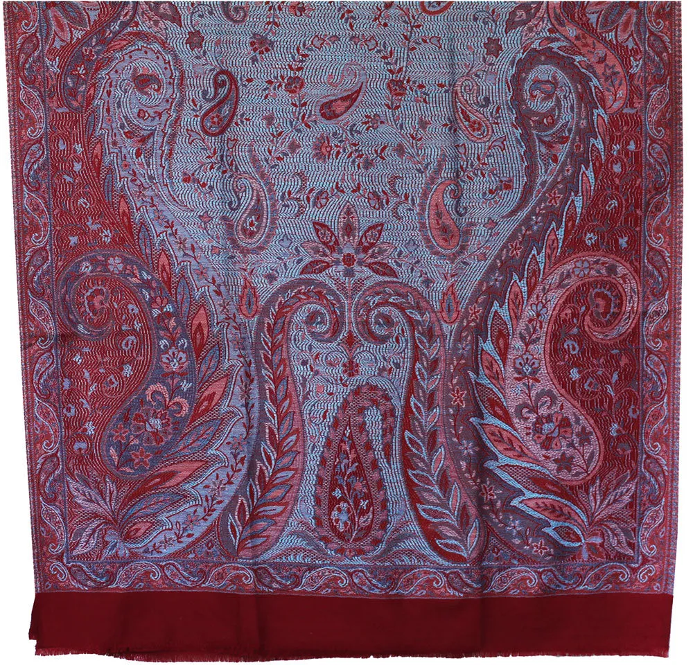 Paisley Wool Shawl Women's Wrap Gift India Clothes (82 x 42 inches)