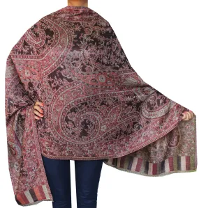 Paisley Wool Womens Scarf Shawl Indian Clothing (84 x 30 inches)