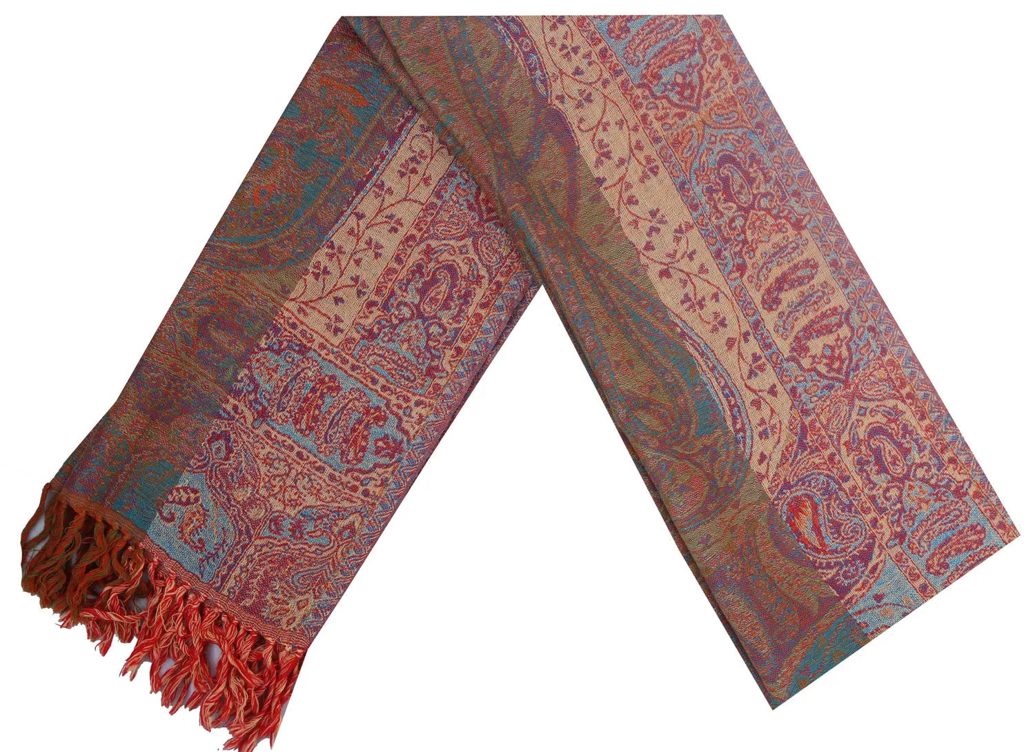 Pure Wool Jamawar Scarf Mens Muffler Indian Clothing