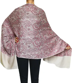 Shawls Paisley Wool Scarf Womens Indian Clothing Gift (80 x 28 inches)