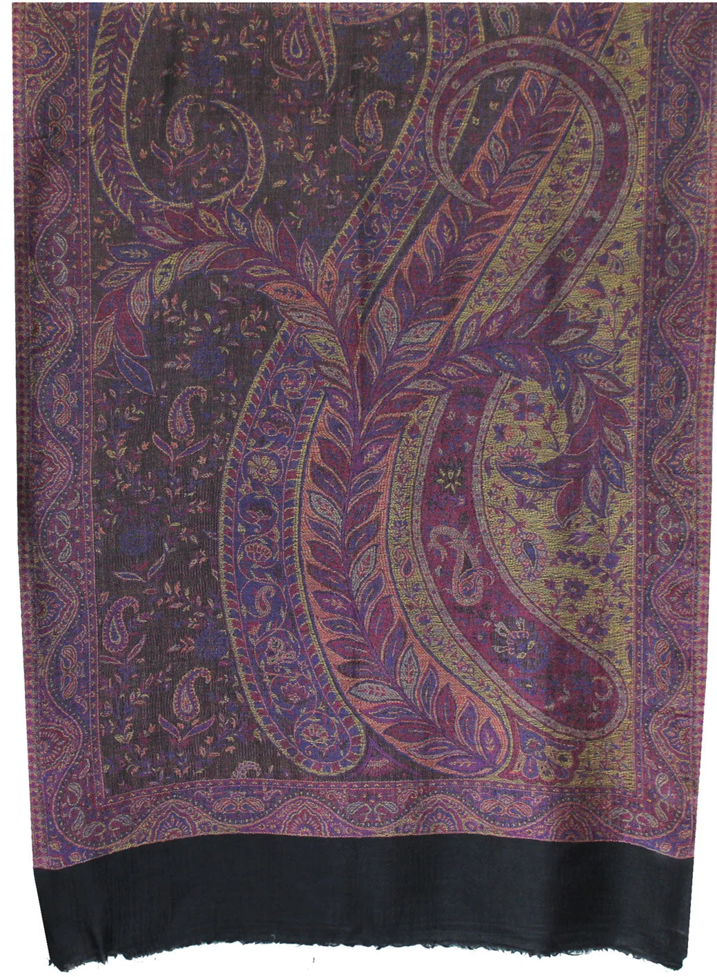 Shawls Paisley Wool Scarf Womens Indian Clothing Gift (84 x 30 inches)