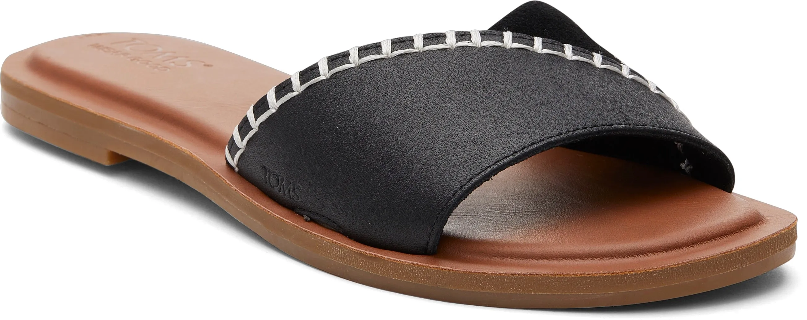 Shea Slide Sandal - Black Leather